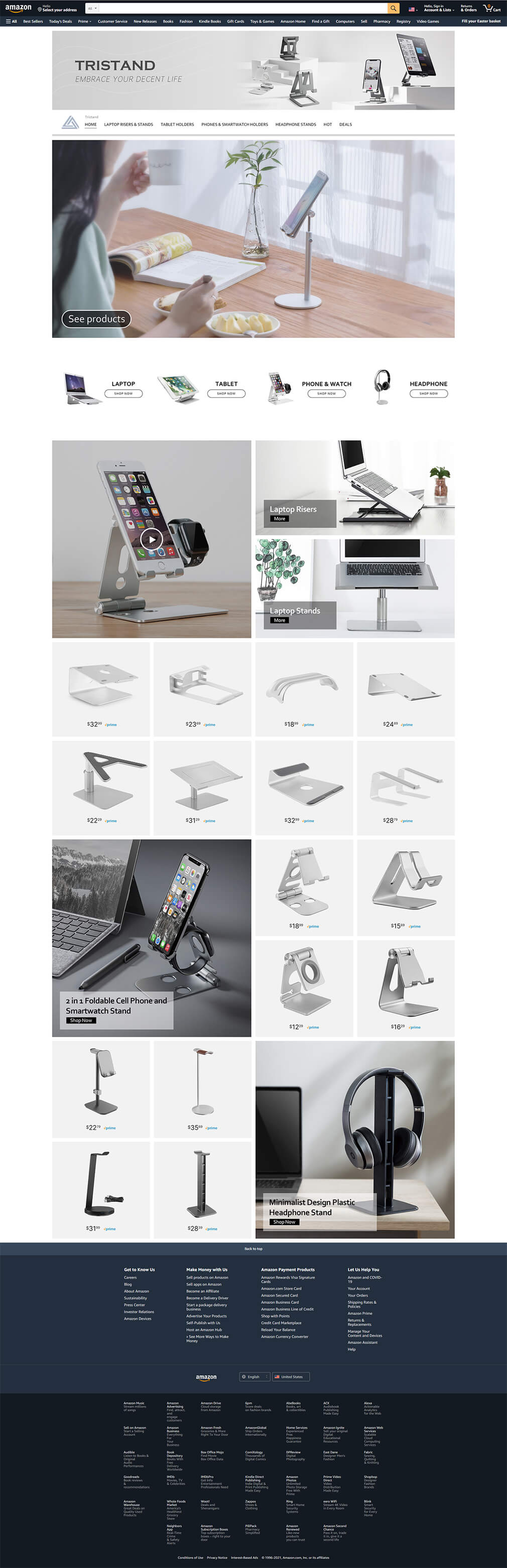 Amazon Storefront Templates-Tristand-Stands&Holders